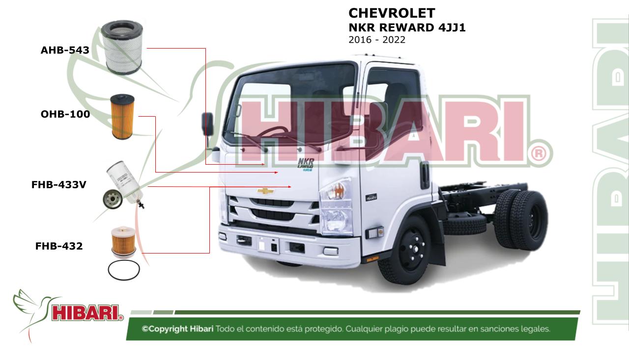 Lee más sobre el artículo CHEVROLET  NKR REWARD 4JJ1  2016 – 2022